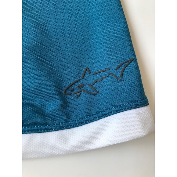 Greg Norman for Tasso Elba Teal and White Short Sleeve Polo Golf Shirt XXL - Picture 5 of 7